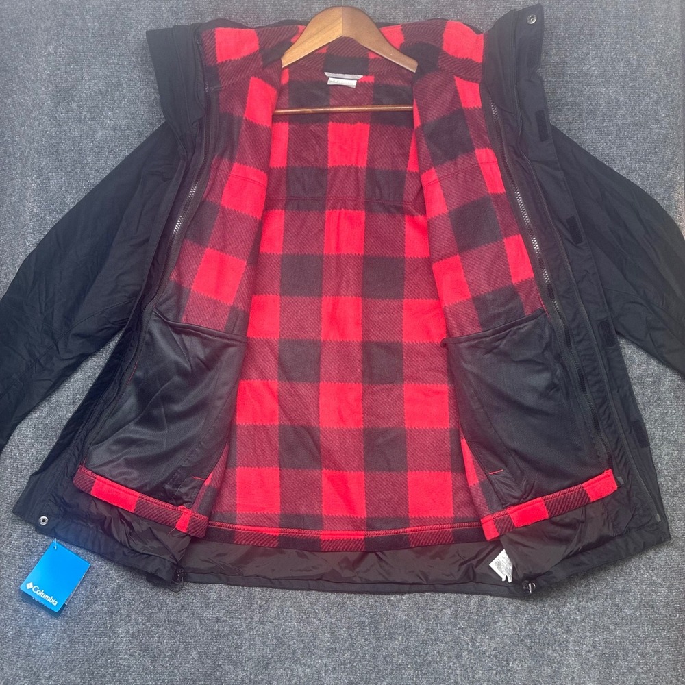 Columbia Bugaboo II Fleece Interchange Jacket Mens‎ Small Black Omni-Heat WM1273